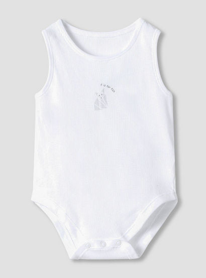 Juniors Round Neck Bodysuit with Snap Button Closure - Cotton - Sleeveless - Set of 7-baby-boys-clothing-multipacks-image-7