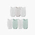Pack of 7 Juniors Crew Neck Sleeveless Bodysuit with Snap Button Closure - Multicolour / 18-24 mths