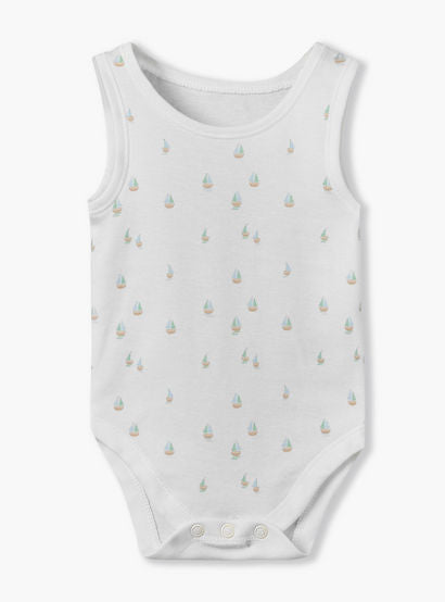 Pack of 7 Juniors Crew Neck Sleeveless Bodysuit with Snap Button Closure-baby-boys-clothing-bodysuits-image-4
