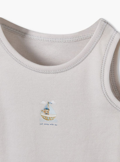 Pack of 7 Juniors Crew Neck Sleeveless Bodysuit with Snap Button Closure-baby-boys-clothing-bodysuits-image-7