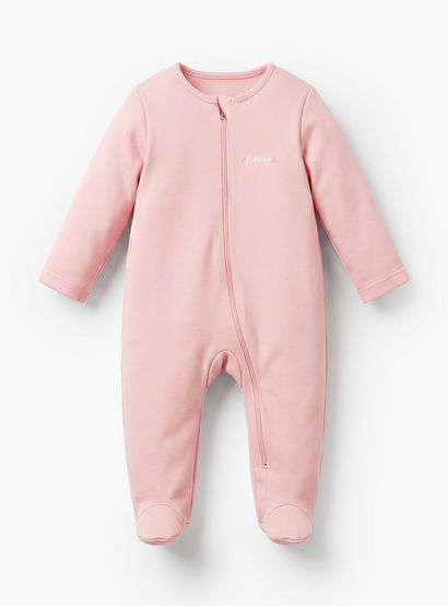 Pack of 3 Juniors Cotton Crew Neck Long Sleeve Sleepsuit with Zip Closure-baby-girls-clothing-nightwear-sleepsuits-image-4