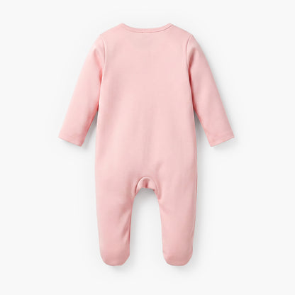 Pack of 3 Juniors Cotton Crew Neck Long Sleeve Sleepsuit with Zip Closure