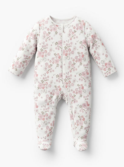 Pack of 3 Juniors Cotton Crew Neck Long Sleeve Sleepsuit with Zip Closure-baby-girls-clothing-nightwear-sleepsuits-image-6