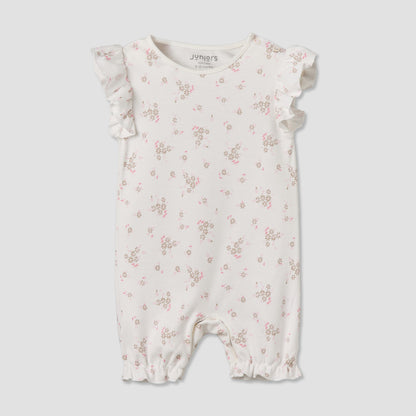 Pack of 3 Juniors Round Neck Short Sleeves Romper with Floral Print