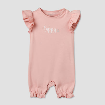 Pack of 3 Juniors Round Neck Short Sleeves Romper with Floral Print