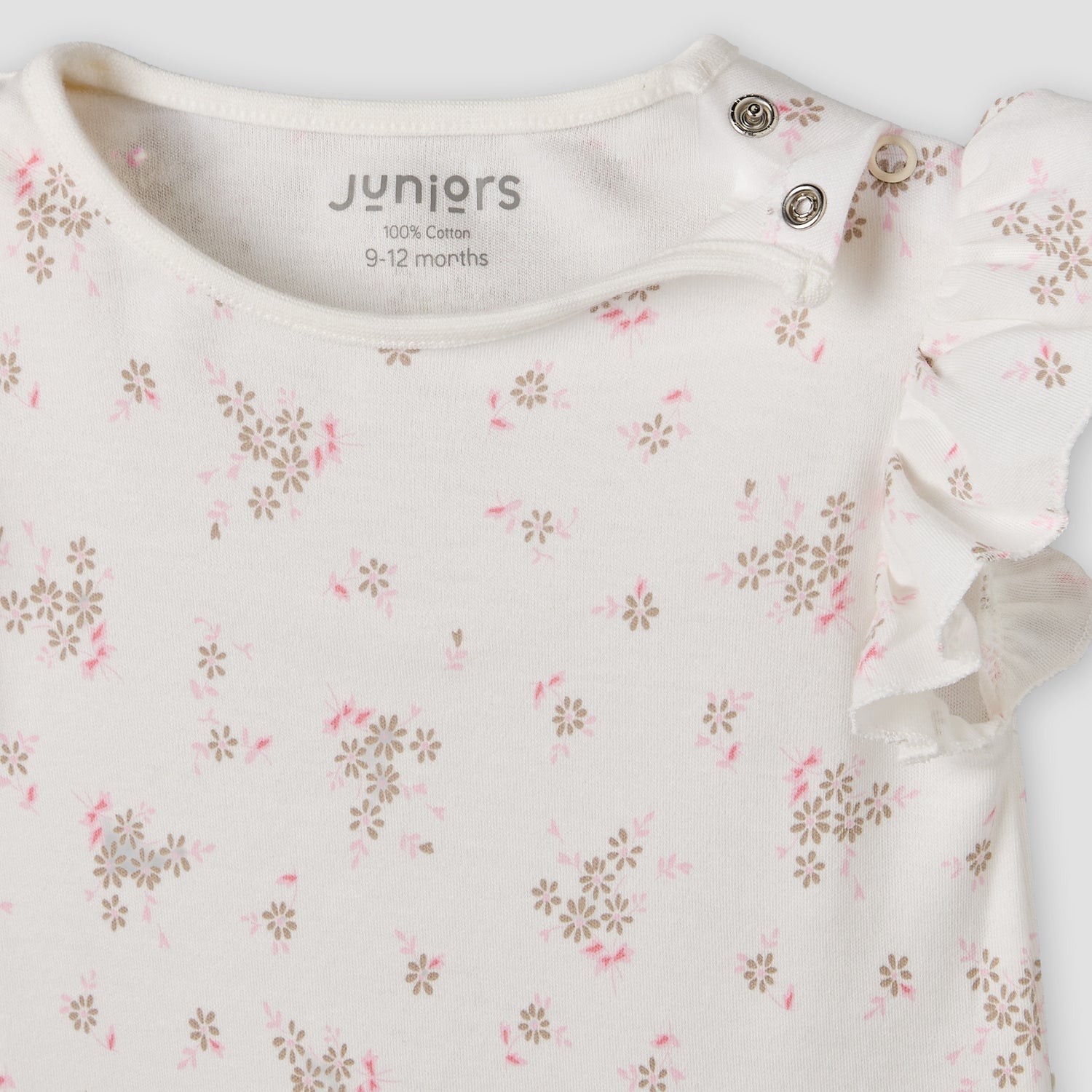 Pack of 3 Juniors Round Neck Short Sleeves Romper with Floral Print