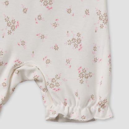 Pack of 3 Juniors Round Neck Short Sleeves Romper with Floral Print