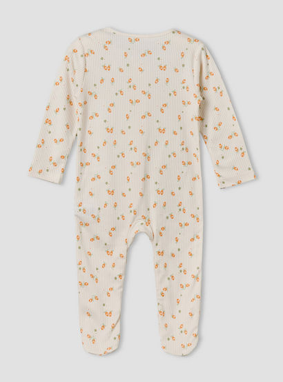 Pack of 3 Juniors Cotton Round Neck Long Sleeves Sleepsuit with Zip Closure-baby-girls-clothing-nightwear-sleepsuits-image-5