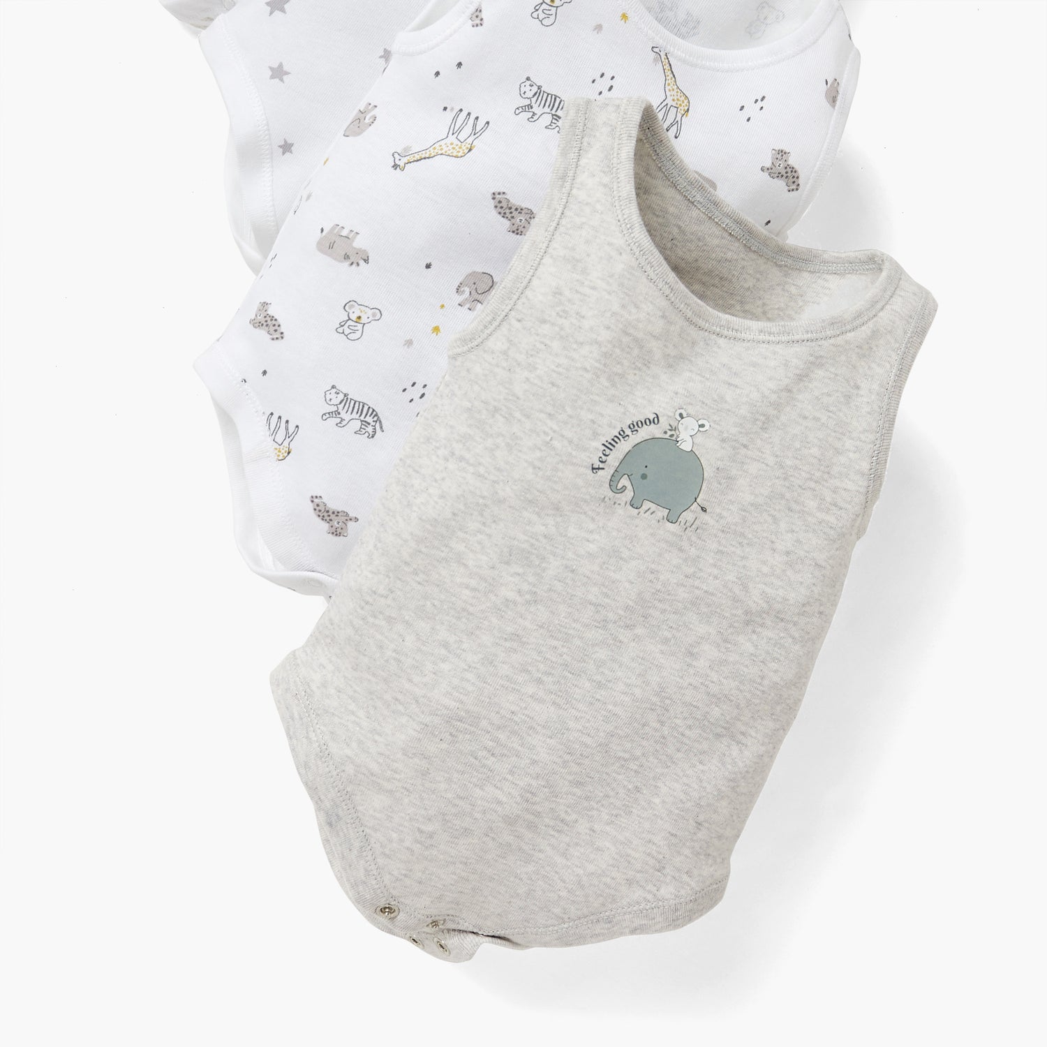 Juniors Printed Sleeveless Bodysuit - Set of 4