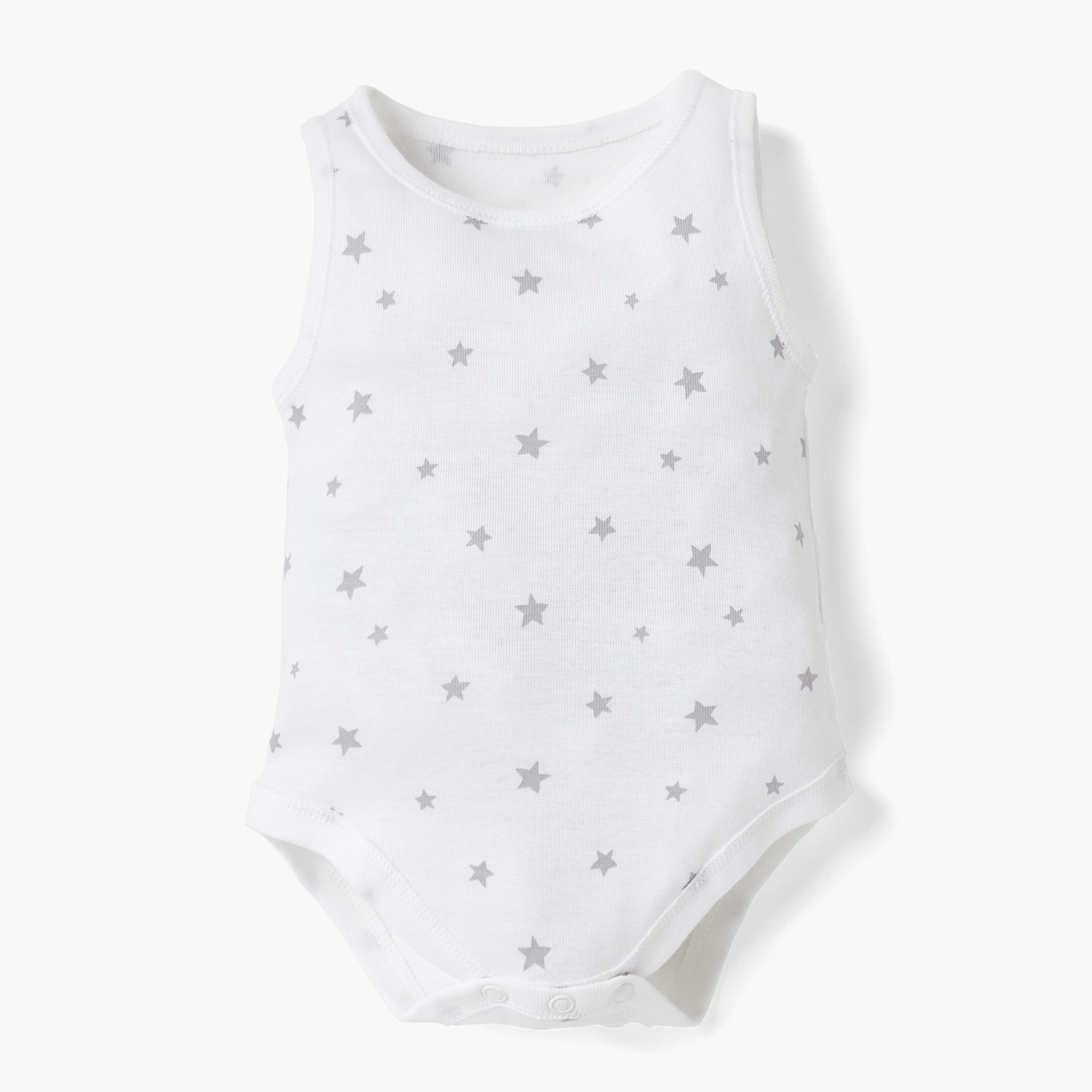 Juniors Printed Sleeveless Bodysuit - Set of 4