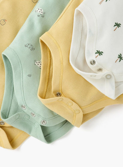 Juniors Printed Sleeveless Bodysuit - Set of 4-baby-boys-clothing-multipacks-image-7