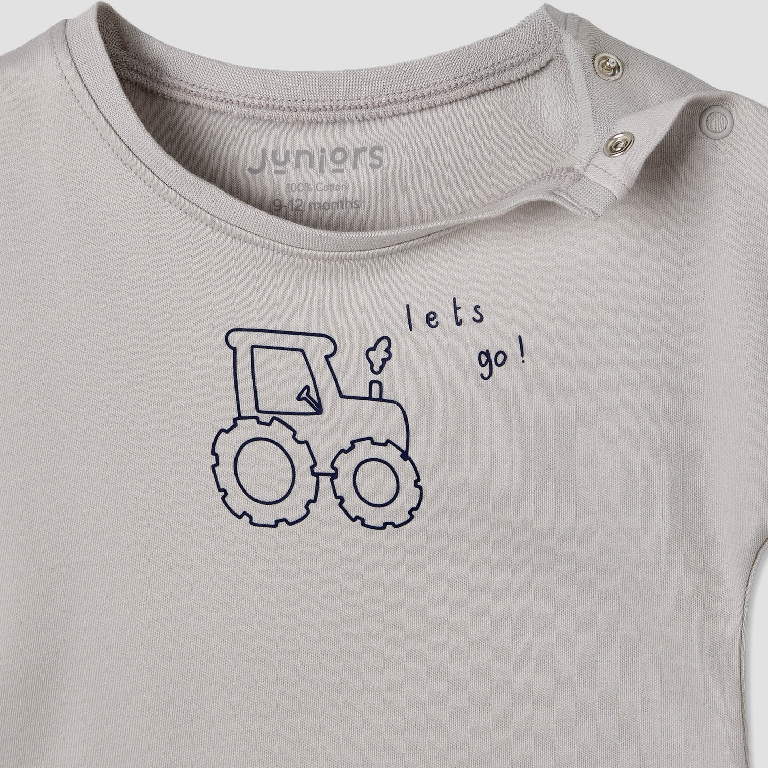 Pack of 3 Juniors Crew Neck Short Sleeves Romper with Vehicle Print