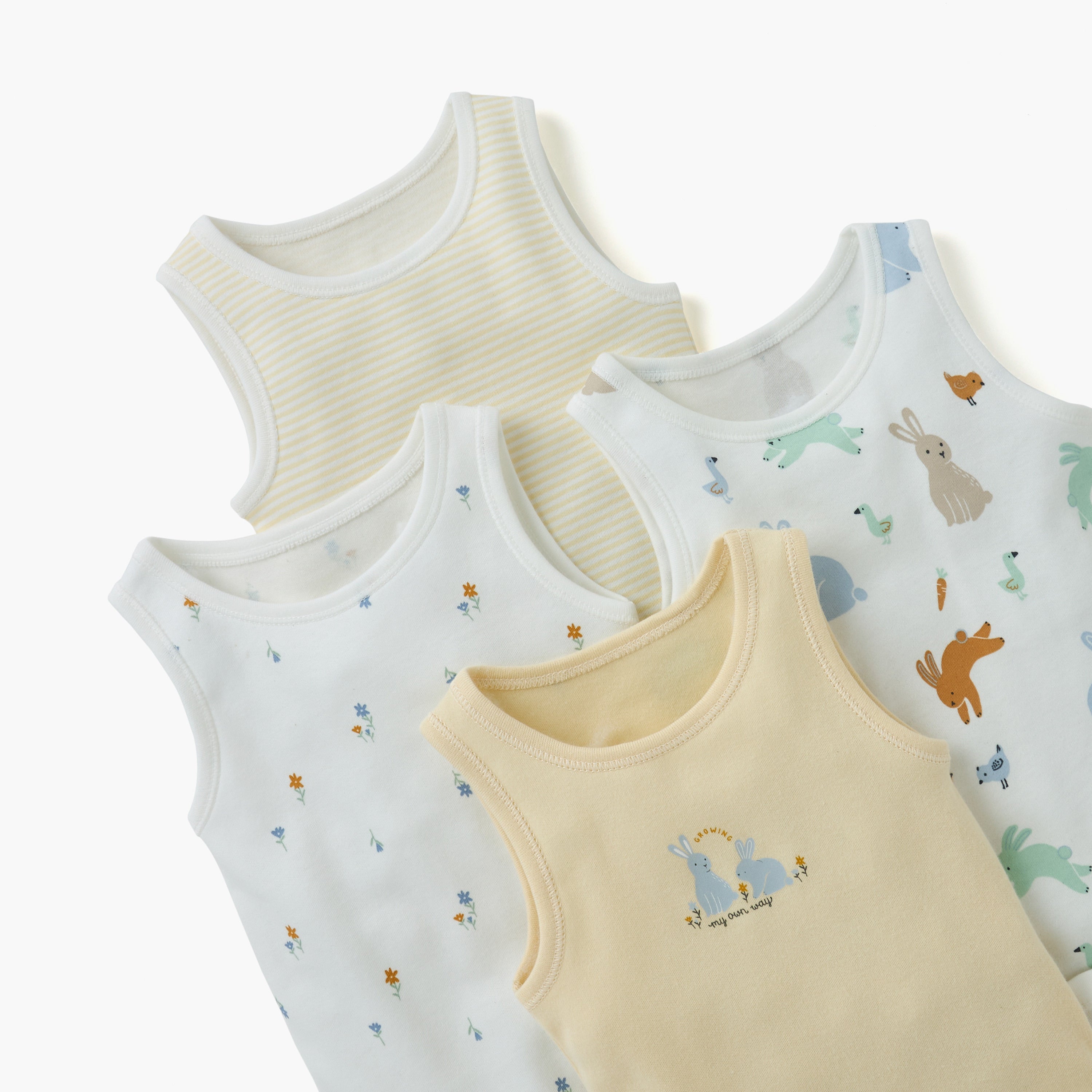 Juniors Printed Sleeveless Bodysuit - Set of 4
