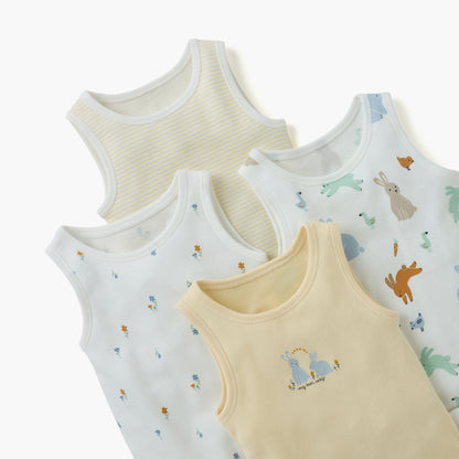 Juniors Printed Sleeveless Bodysuit - Set of 4