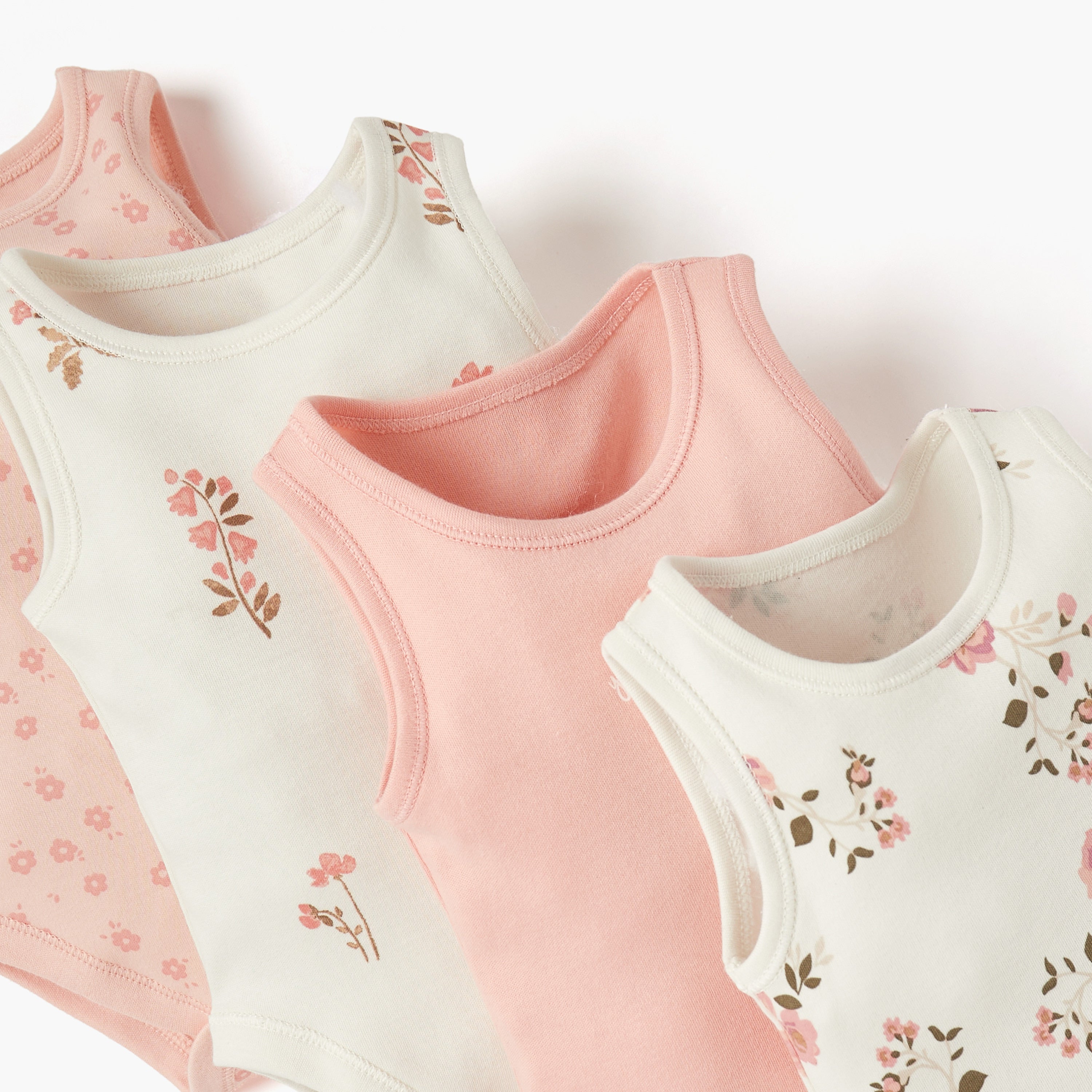 Juniors Printed Sleeveless Bodysuit - Set of 4