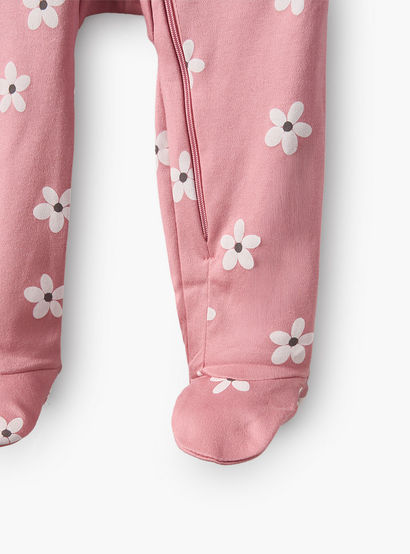Pack of 5 Juniors Cotton Crew Neck Long Sleeve Sleepsuit with Zip Closure-baby-girls-clothing-nightwear-sleepsuits-image-10