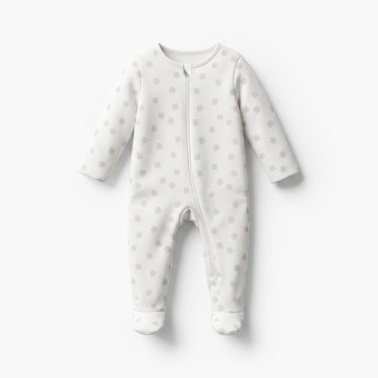Pack of 5 Juniors Cotton Crew Neck Long Sleeve Sleepsuit with Zip Closure