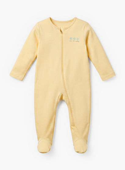 Pack of 5 Juniors Cotton Crew Neck Long Sleeve Sleepsuit with Zip Closure-baby-girls-clothing-nightwear-sleepsuits-image-4