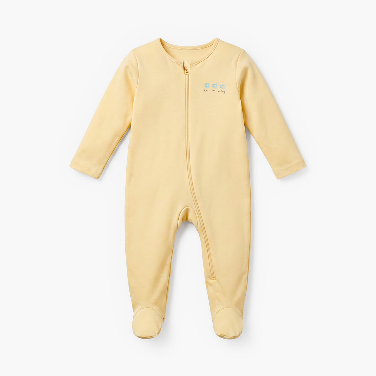 Pack of 5 Juniors Cotton Crew Neck Long Sleeve Sleepsuit with Zip Closure