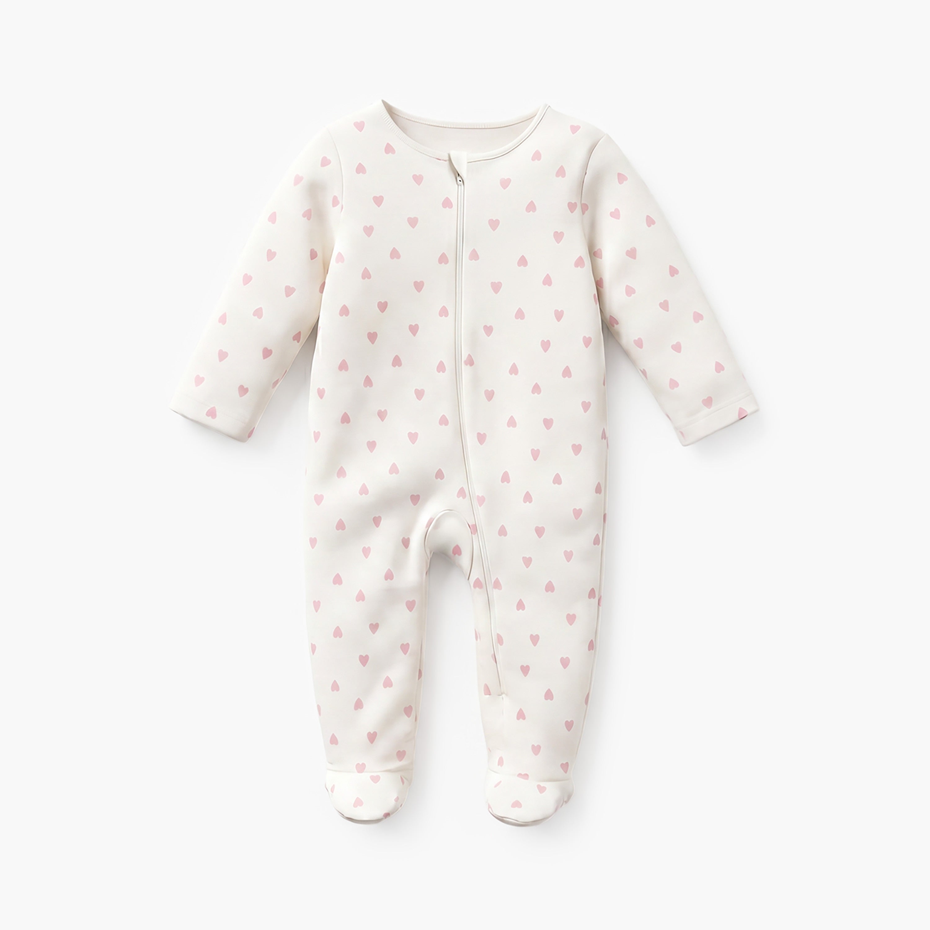 Pack of 5 Juniors Cotton Crew Neck Long Sleeve Sleepsuit with Zip Closure