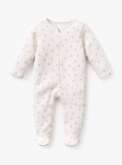 Pack of 5 Juniors Cotton Crew Neck Long Sleeve Sleepsuit with Zip Closure-baby-girls-clothing-nightwear-sleepsuits-image-5