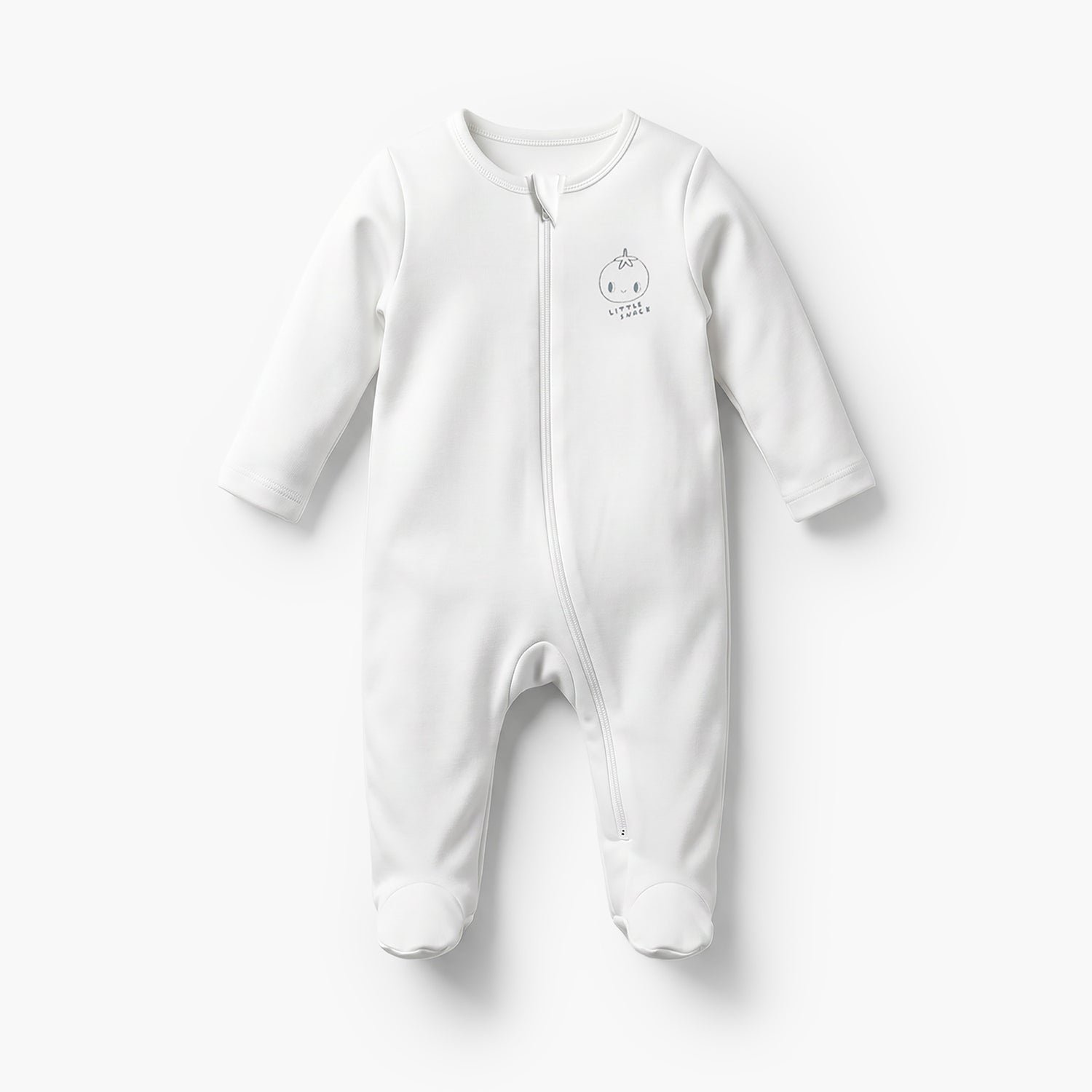 Pack of 5 Juniors Cotton Crew Neck Long Sleeve Sleepsuit with Zip Closure