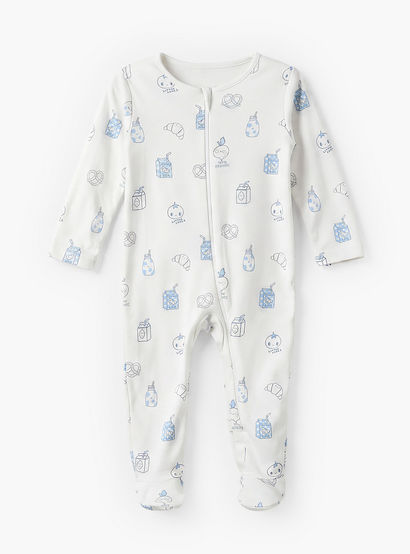 Pack of 5 Juniors Cotton Crew Neck Long Sleeve Sleepsuit with Zip Closure-baby-boys-clothing-nightwear-sleepsuits-image-5