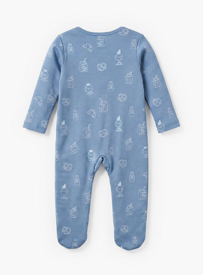 Pack of 5 Juniors Cotton Crew Neck Long Sleeve Sleepsuit with Zip Closure-baby-boys-clothing-nightwear-sleepsuits-image-8