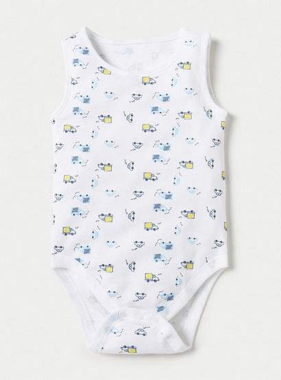 Juniors Printed Sleeveless Bodysuit - Set of 7-promo_babyshop_Buy2for115_UAE130126-image-2