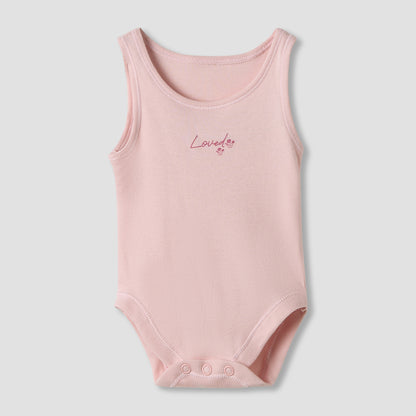 Juniors Floral Print Sleeveless Bodysuit with Snap Button Closure - Set of 7