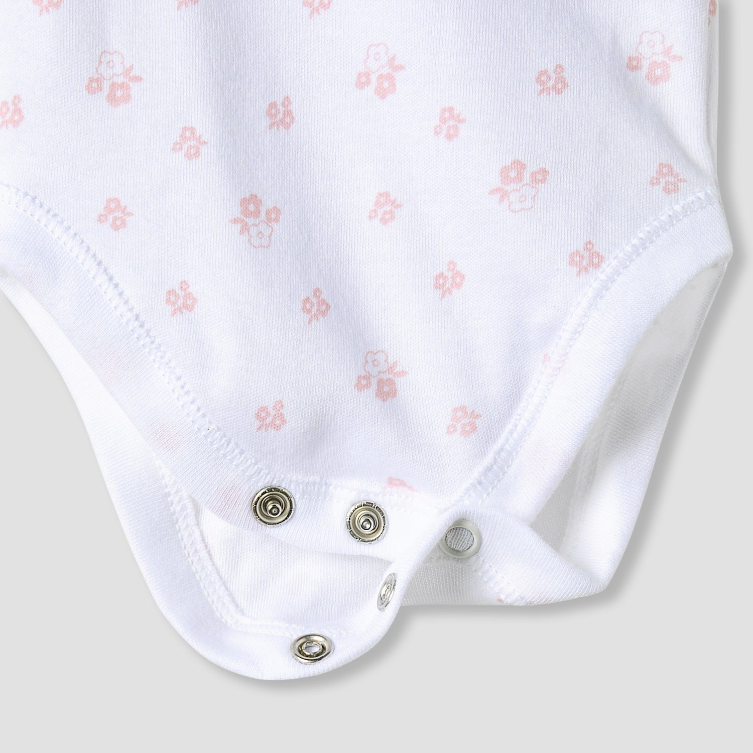 Juniors Floral Print Sleeveless Bodysuit with Snap Button Closure - Set of 7