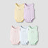 Pack of 5 Juniors Round Neck Sleeveless Bodysuit with Ribbed Design - Multicolour / 18-24 mths