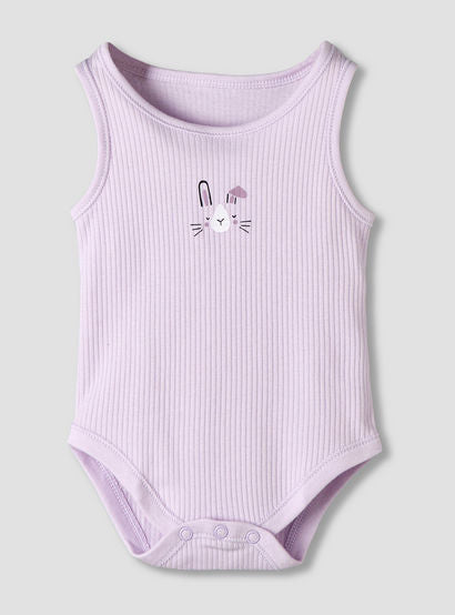 Pack of 5 Juniors Round Neck Sleeveless Bodysuit with Ribbed Design-baby-boys-clothing-multipacks-image-3
