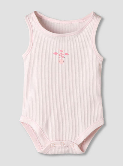 Pack of 5 Juniors Round Neck Sleeveless Bodysuit with Ribbed Design-baby-boys-clothing-multipacks-image-4