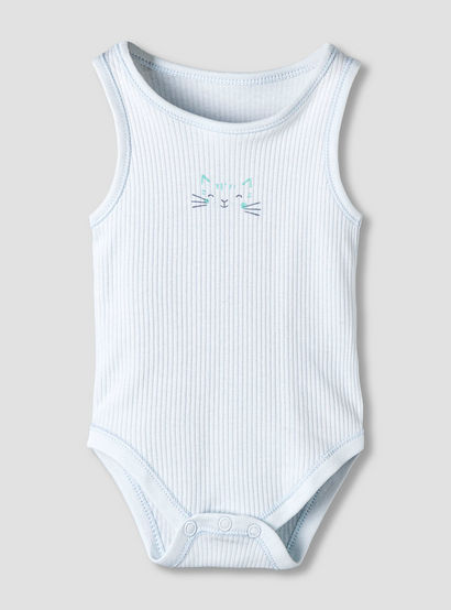 Pack of 5 Juniors Round Neck Sleeveless Bodysuit with Ribbed Design-baby-boys-clothing-multipacks-image-5