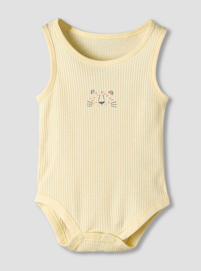 Pack of 5 Juniors Round Neck Sleeveless Bodysuit with Ribbed Design-baby-boys-clothing-multipacks-image-7