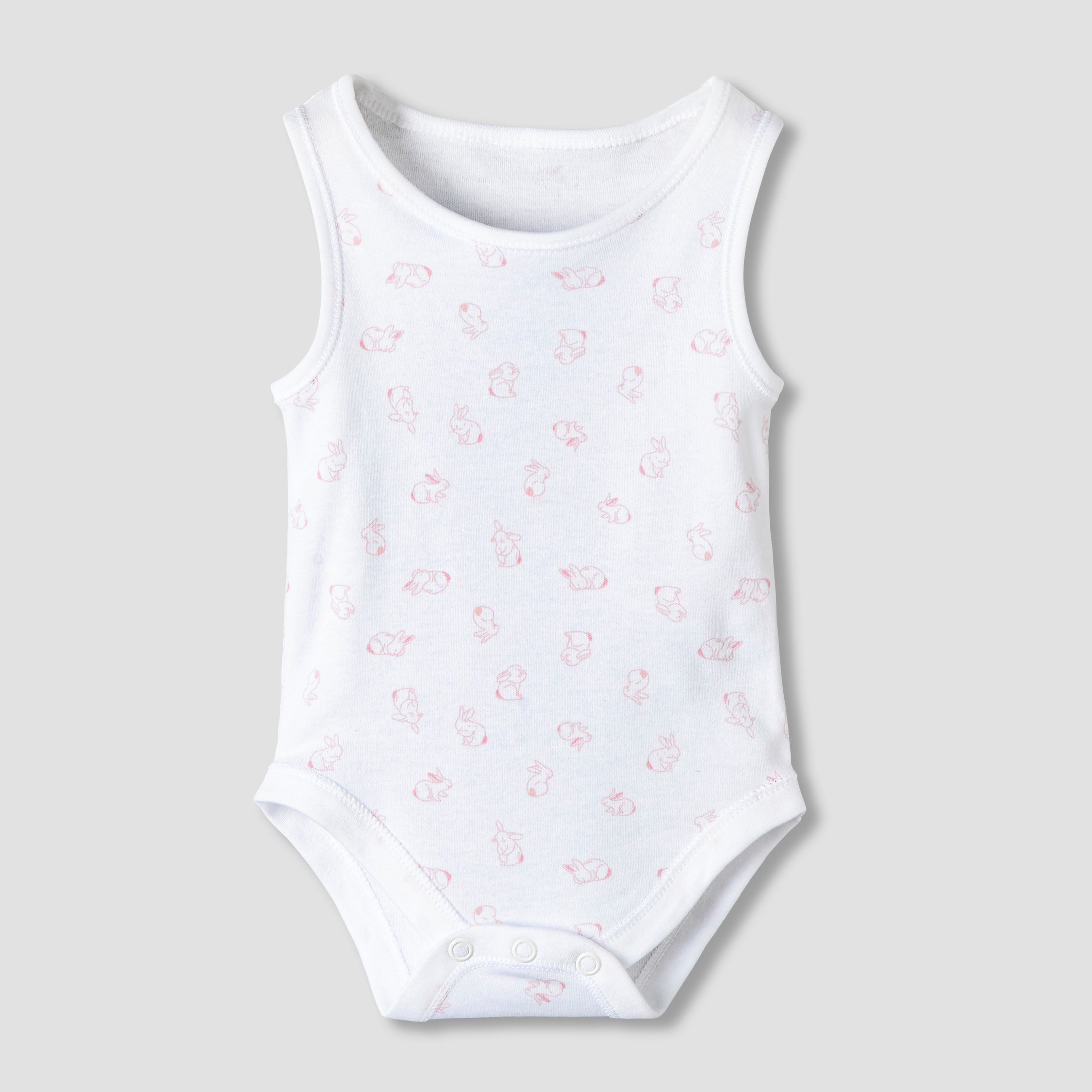 Pack of 7 Juniors Round Neck Sleeveless Bodysuit with Fun Prints