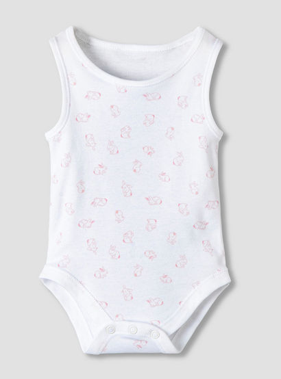 Pack of 7 Juniors Round Neck Sleeveless Bodysuit with Fun Prints-baby-girls-clothing-bodysuits-image-5