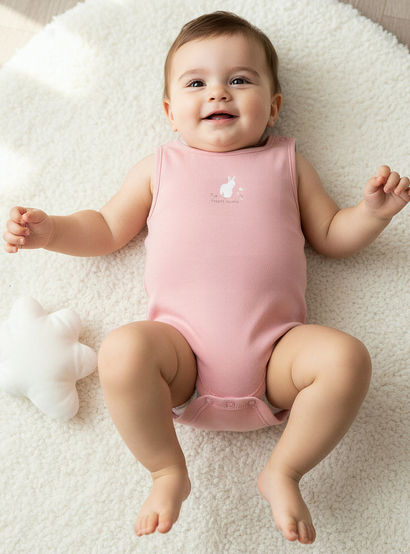 Pack of 7 Juniors Round Neck Sleeveless Bodysuit with Fun Prints-baby-girls-clothing-bodysuits-image-2