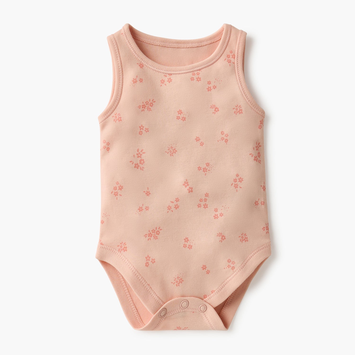 Juniors Printed Sleeveless Bodysuit with Button Closure - Set of 4