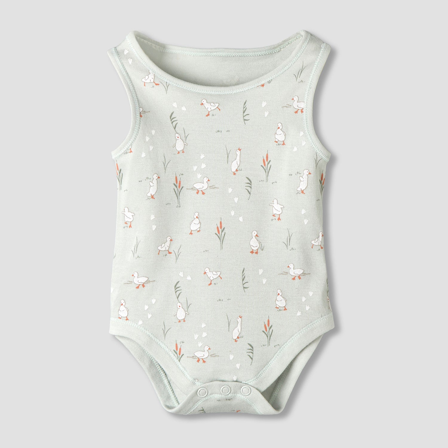 Pack of 7 Juniors Cotton Round Neck Sleeveless Bodysuit with Fun Prints