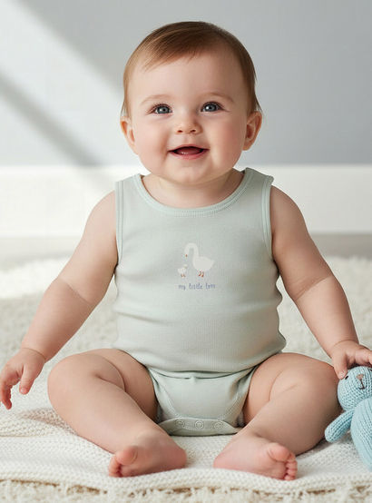 Pack of 7 Juniors Cotton Round Neck Sleeveless Bodysuit with Fun Prints-baby-girls-clothing-bodysuits-image-2