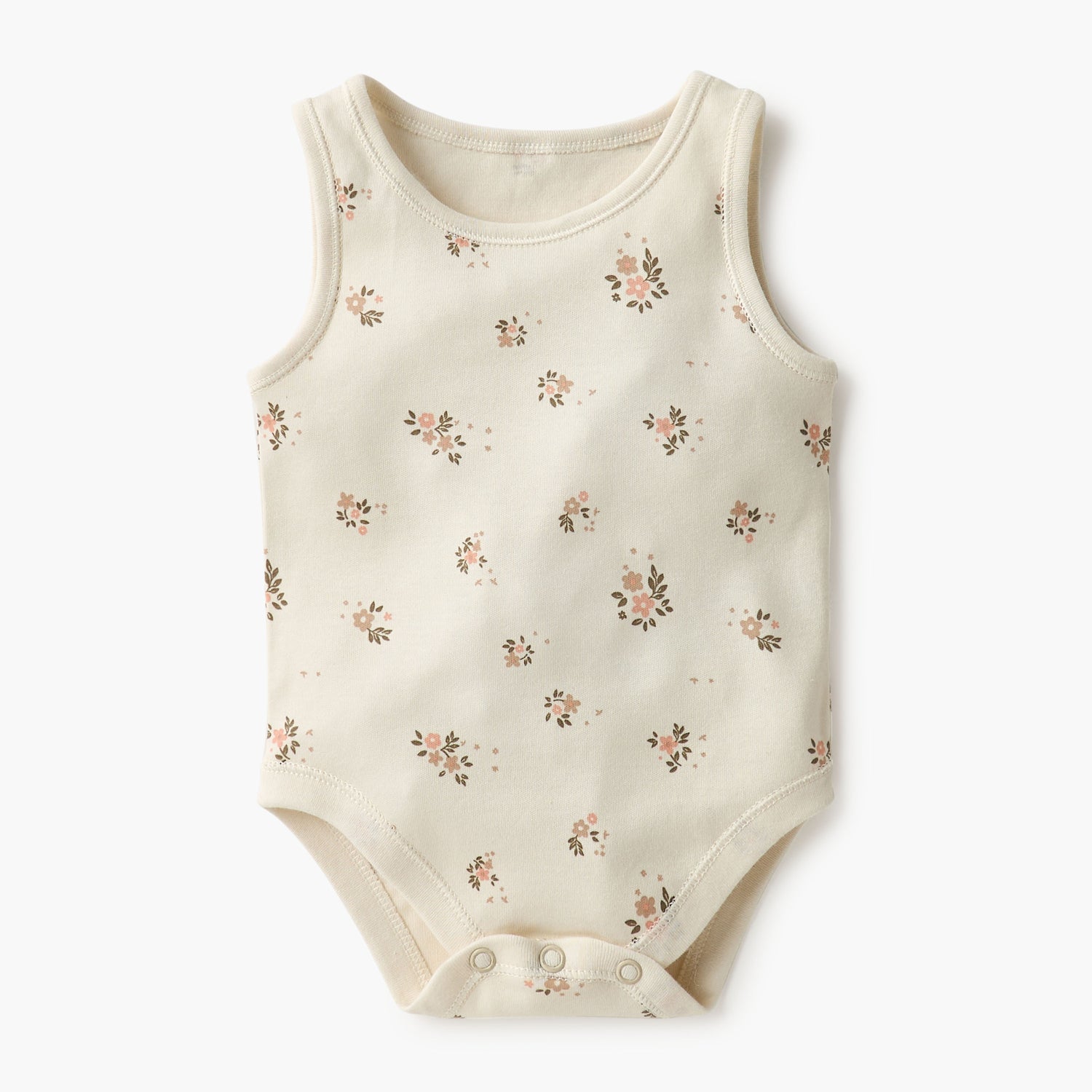 Juniors Printed Sleeveless Bodysuit with Button Closure - Set of 7