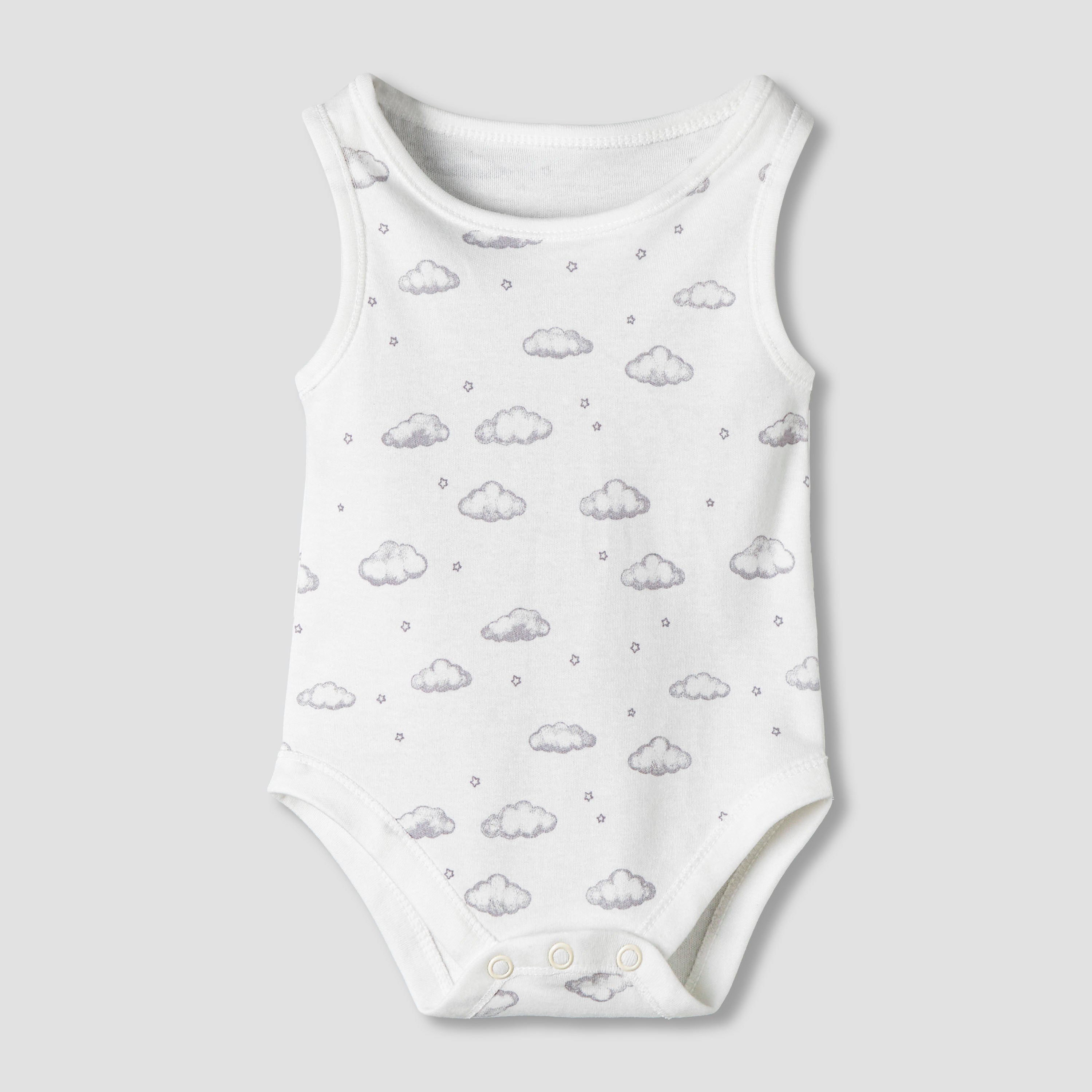 Pack of 7 Juniors Round Neck Sleeveless Bodysuit with Fun Prints