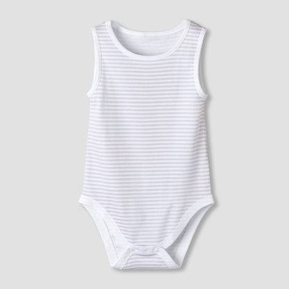 Pack of 7 Juniors Round Neck Sleeveless Bodysuit with Fun Prints