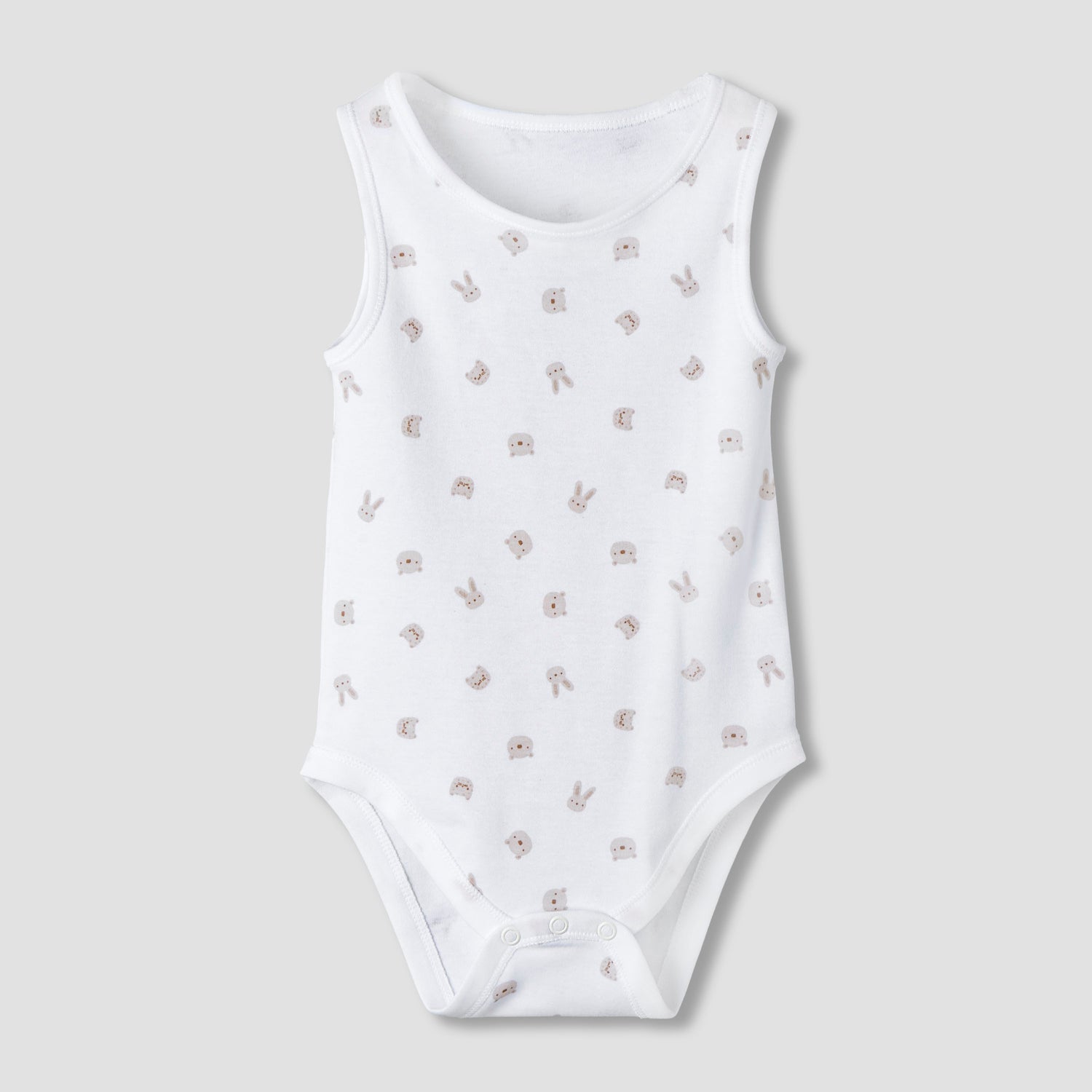 Pack of 7 Juniors Round Neck Sleeveless Bodysuit with Fun Prints