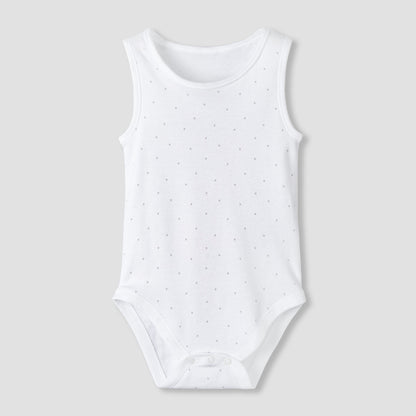 Pack of 7 Juniors Round Neck Sleeveless Bodysuit with Fun Prints