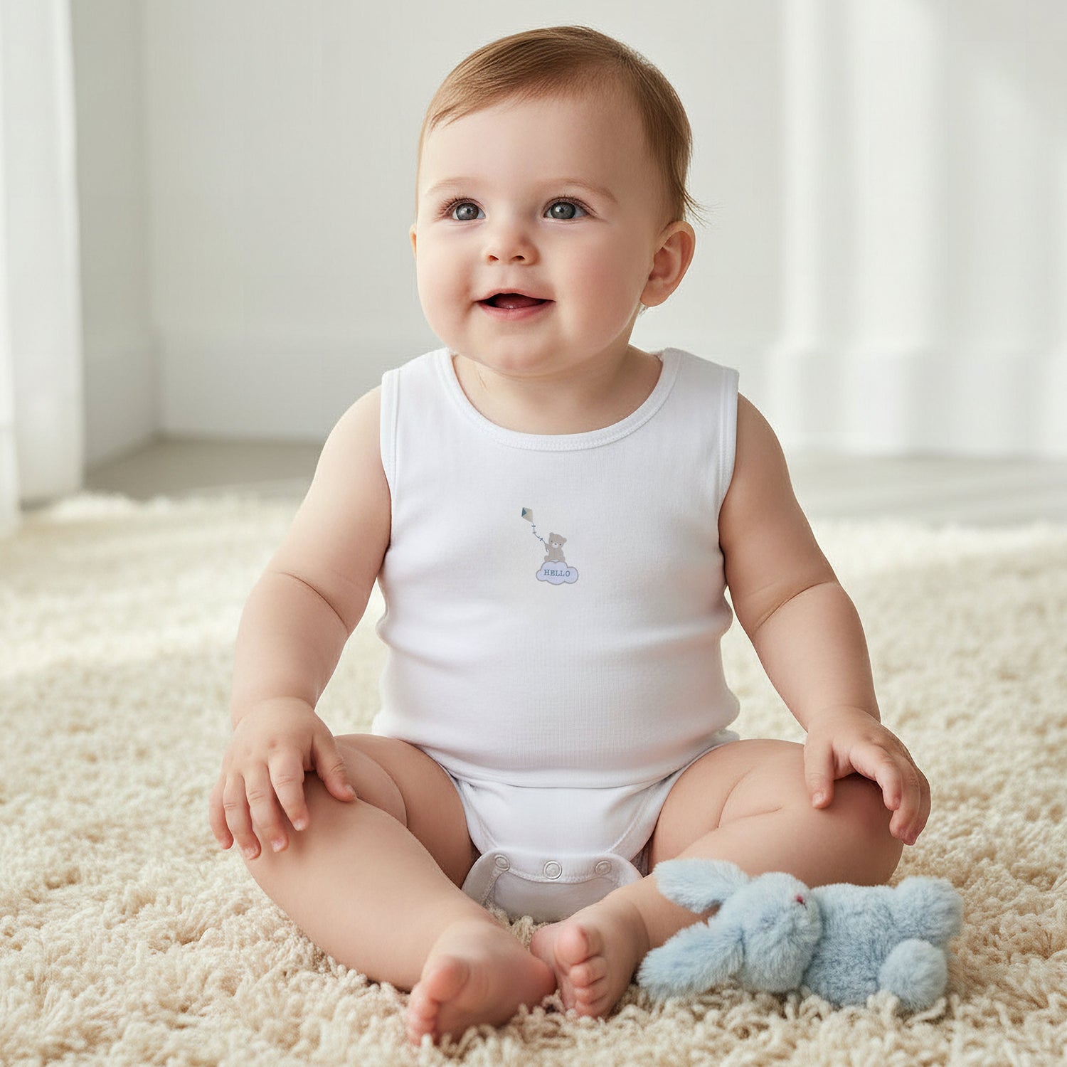Pack of 7 Juniors Round Neck Sleeveless Bodysuit with Fun Prints