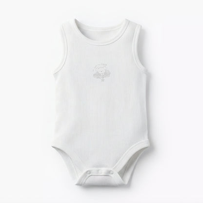 Pack of 10 Juniors Round Neck Sleeveless Bodysuit with Bear Print