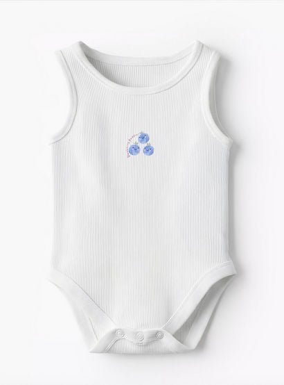 Pack of 10 Juniors Round Neck Sleeveless Bodysuit with Fruits Print-baby-boys-clothing-multipacks-image-11